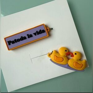 ALE-HOP Duck Keychain Set of Two “Patoda la Vida”